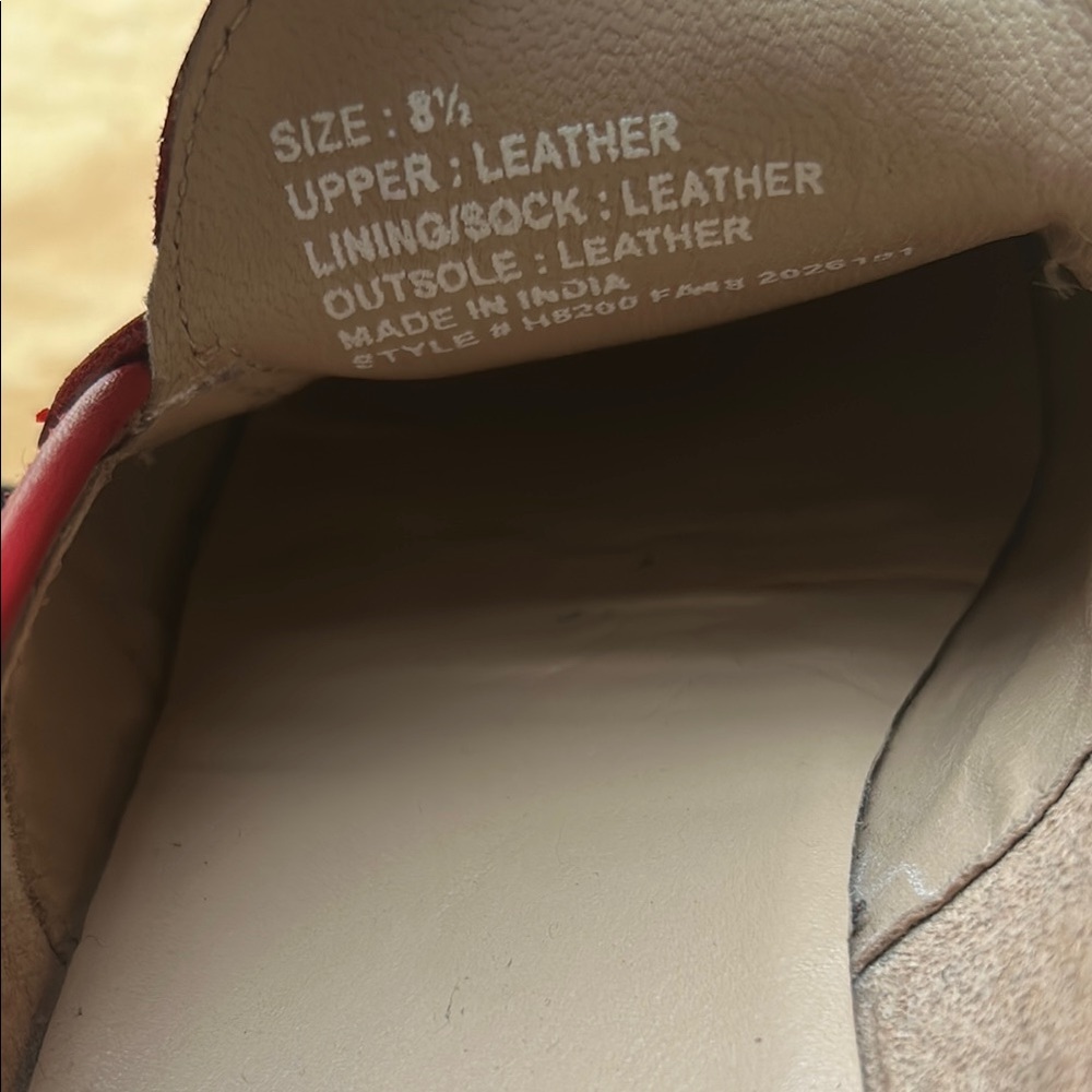 J. Crew Red Penny Loafers Flats in leather - Picture 3 of 8